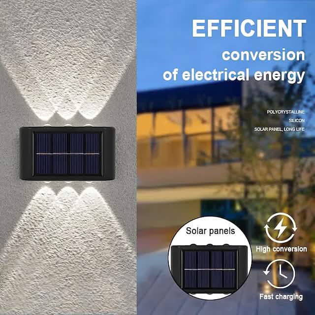 2-Pieces: Outdoor Wall Light Solar Waterproof LED Light by DailySale