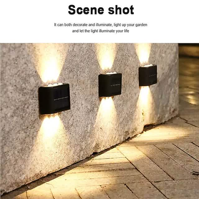 2-Pieces: Outdoor Wall Light Solar Waterproof LED Light by DailySale