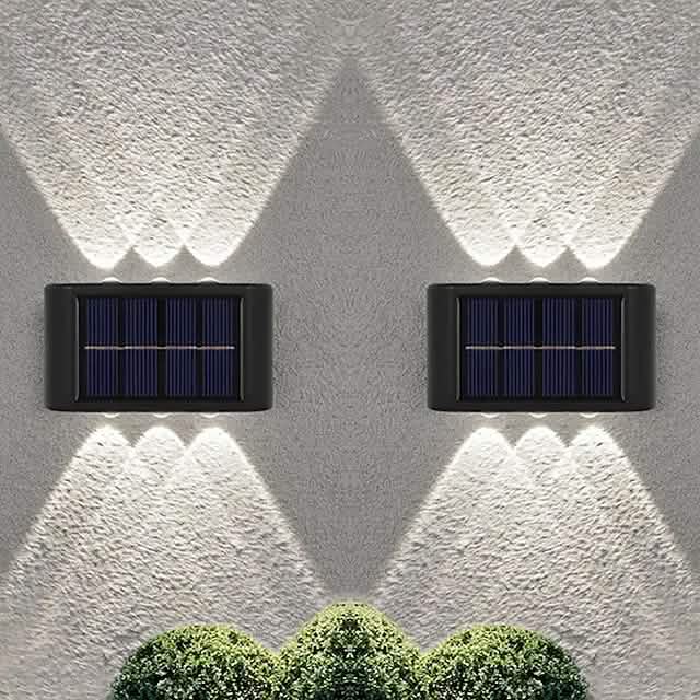 2-Pieces: Outdoor Wall Light Solar Waterproof LED Light by DailySale