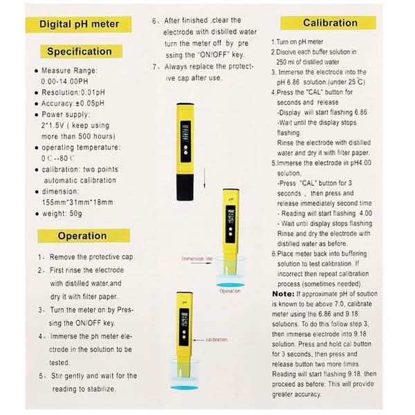 2-Pieces: PH Meter TDS EC LCD Water Purity PPM Filter Hydroponic Pool Tester Tool by DailySale