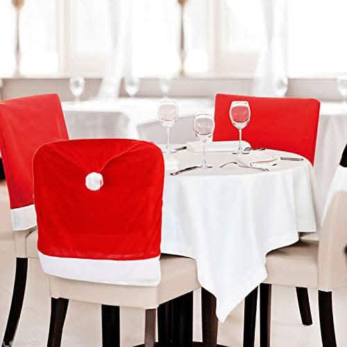 2-Pieces: Red Hat Dining Chair Slipcovers by DailySale