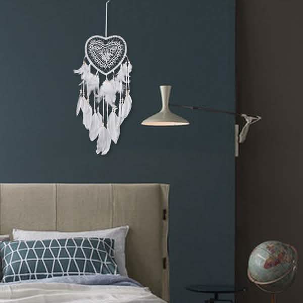 2-Pieces: Romantic LED Dream Catcher with Feather Dreamcatcher Night Light by DailySale