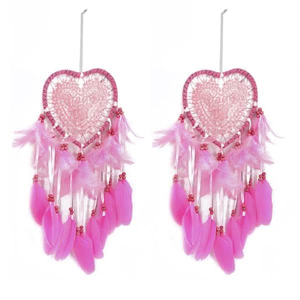 2-Pieces: Romantic LED Dream Catcher with Feather Dreamcatcher Night Light by DailySale