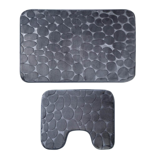 2-Pieces Set: Bathroom Rugs Luxury Flannel Non-Slip by DailySale
