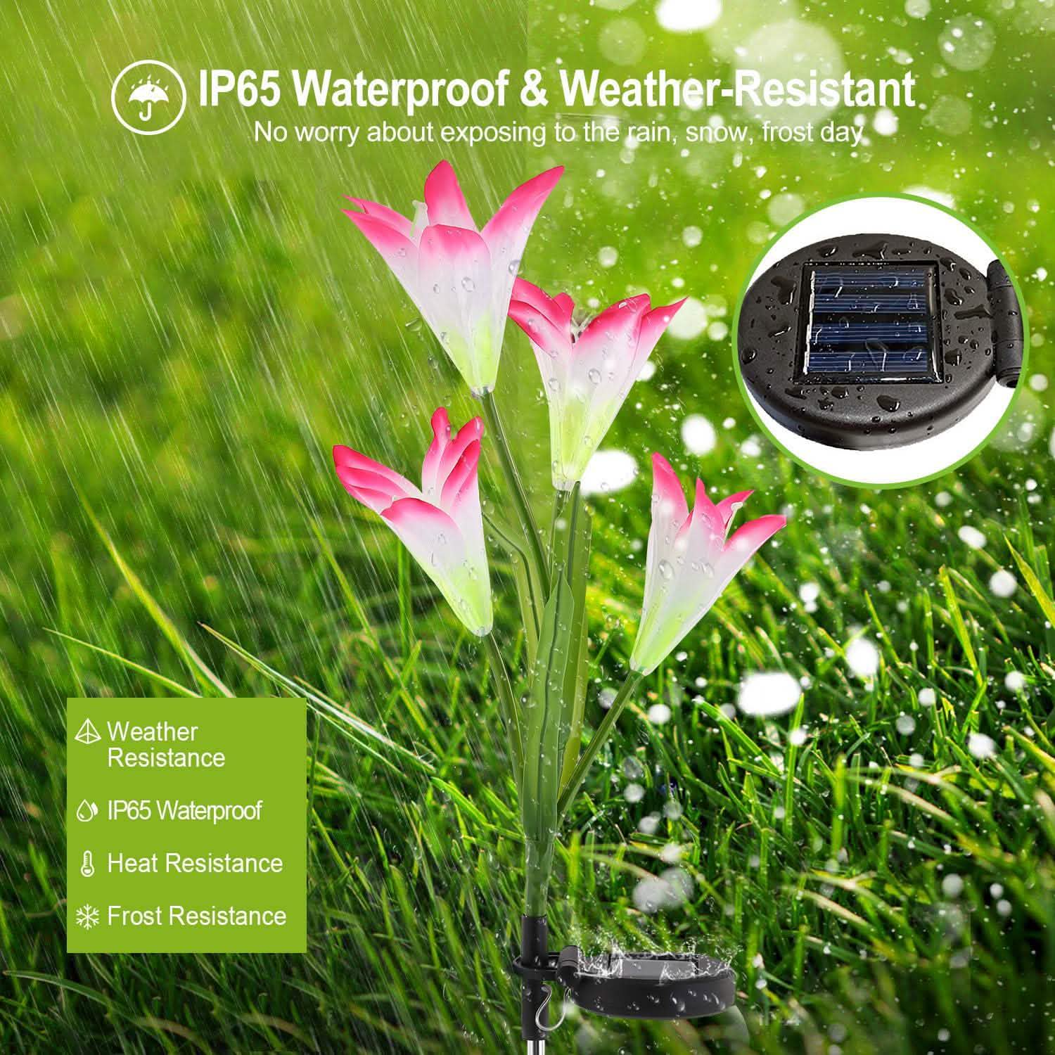 2-Pieces: Solar Garden Lights Outdoor by DailySale