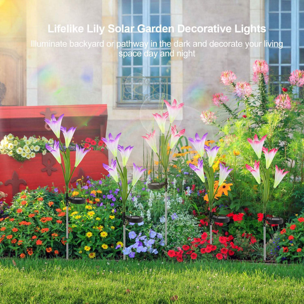 2-Pieces: Solar Garden Lights Outdoor by DailySale