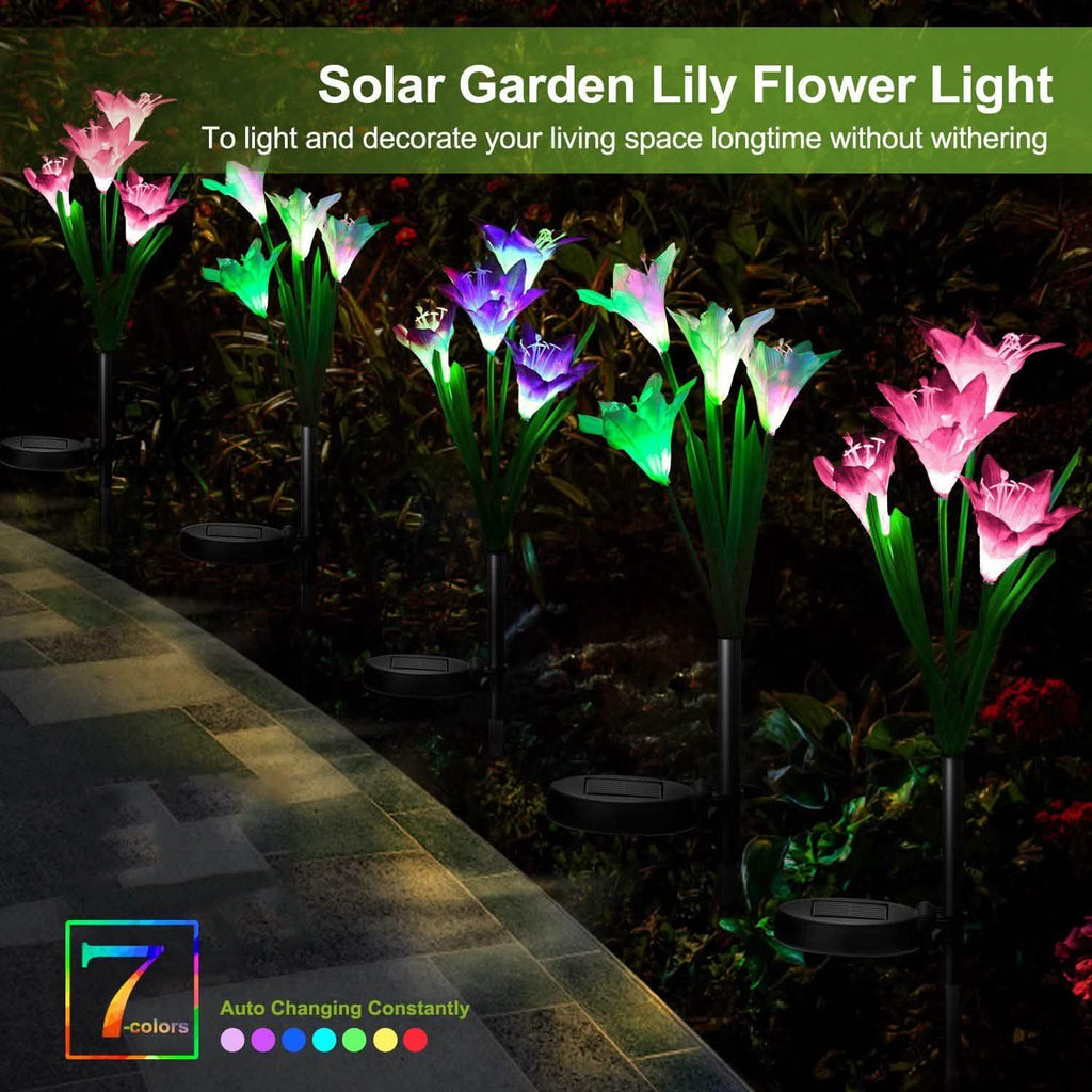 2-Pieces: Solar Garden Lights Outdoor by DailySale