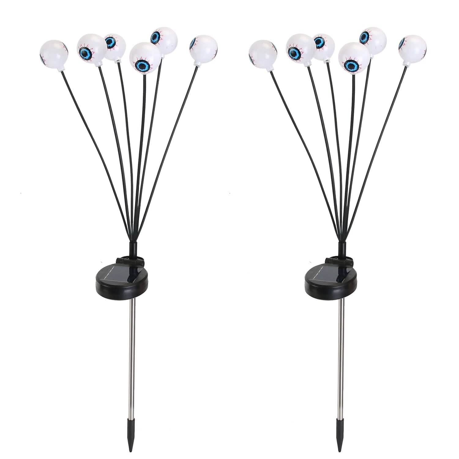2-Pieces: Solar Scary Eyeball Lights Halloween Decoration Swaying Light by DailySale