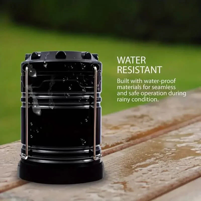 2-Pieces: Super Bright LED Camping Lantern - Portable and Collapsible Emergency Flashlight with Battery Power by DailySale