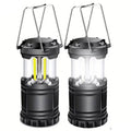 2-Pieces: Super Bright LED Camping Lantern - Portable and Collapsible Emergency Flashlight with Battery Power by DailySale
