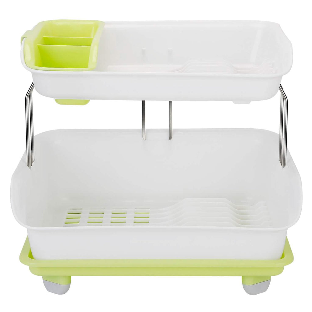 2-Tier Dish Drying Rack Cutlery Drainer by DailySale