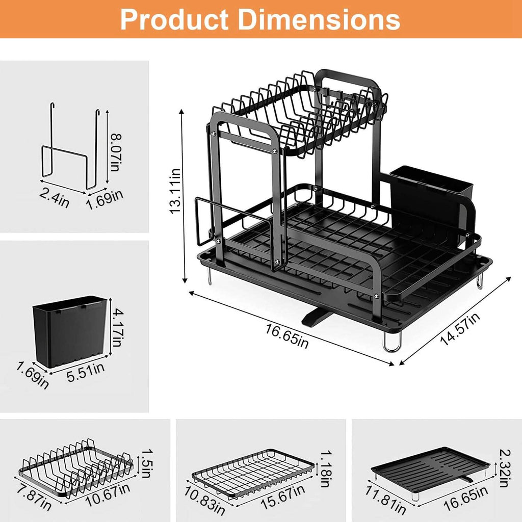 2-Tier Dish Drying Rack by DailySale