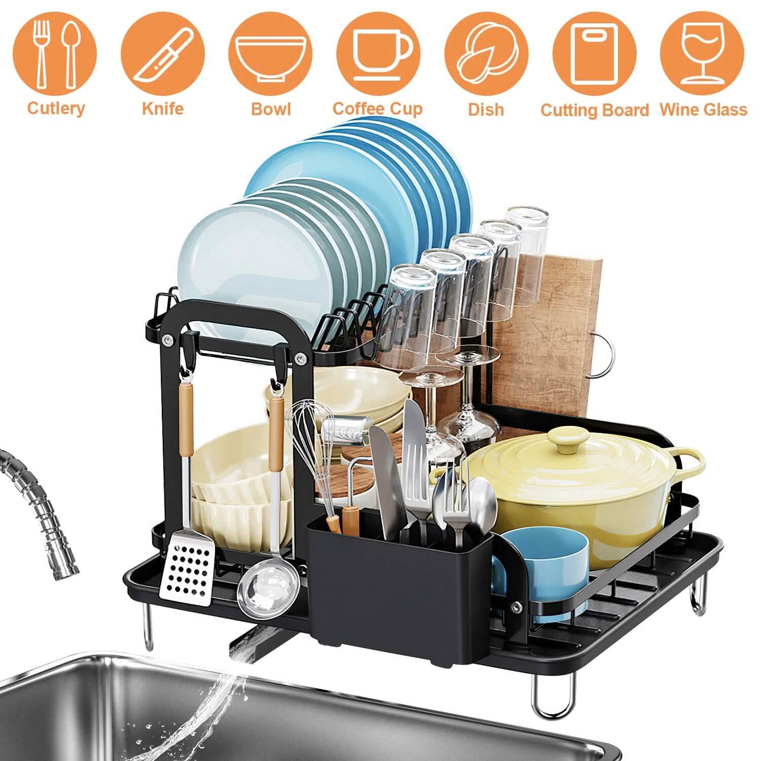 2-Tier Dish Drying Rack by DailySale