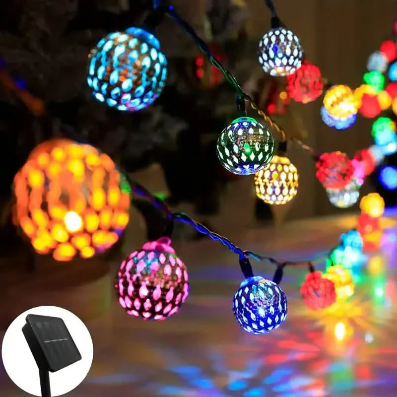 20 LED Moroccan Ball Solar String Lights by DailySale
