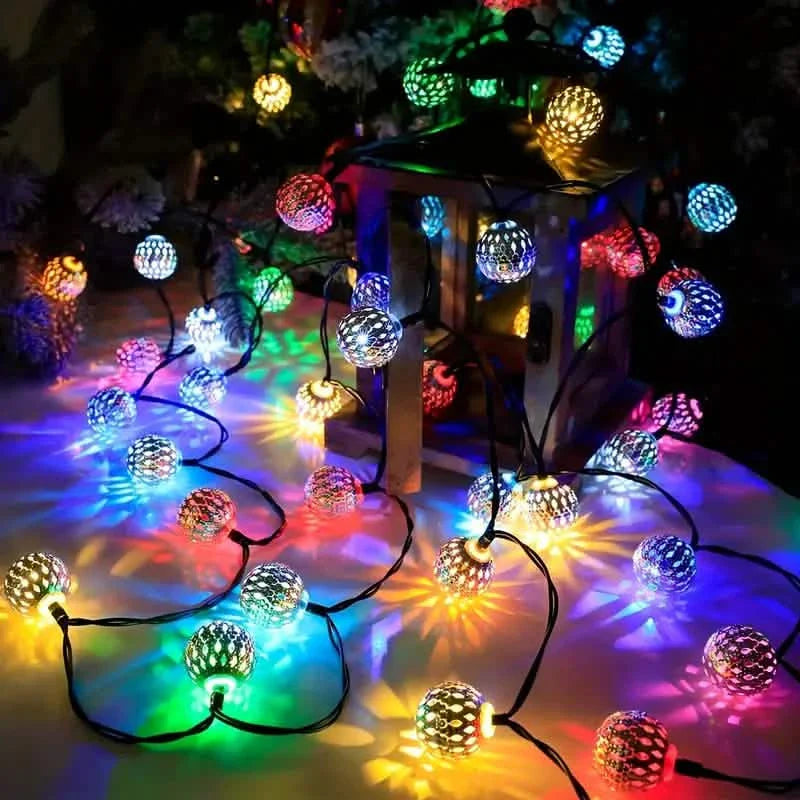 20 LED Moroccan Ball Solar String Lights by DailySale