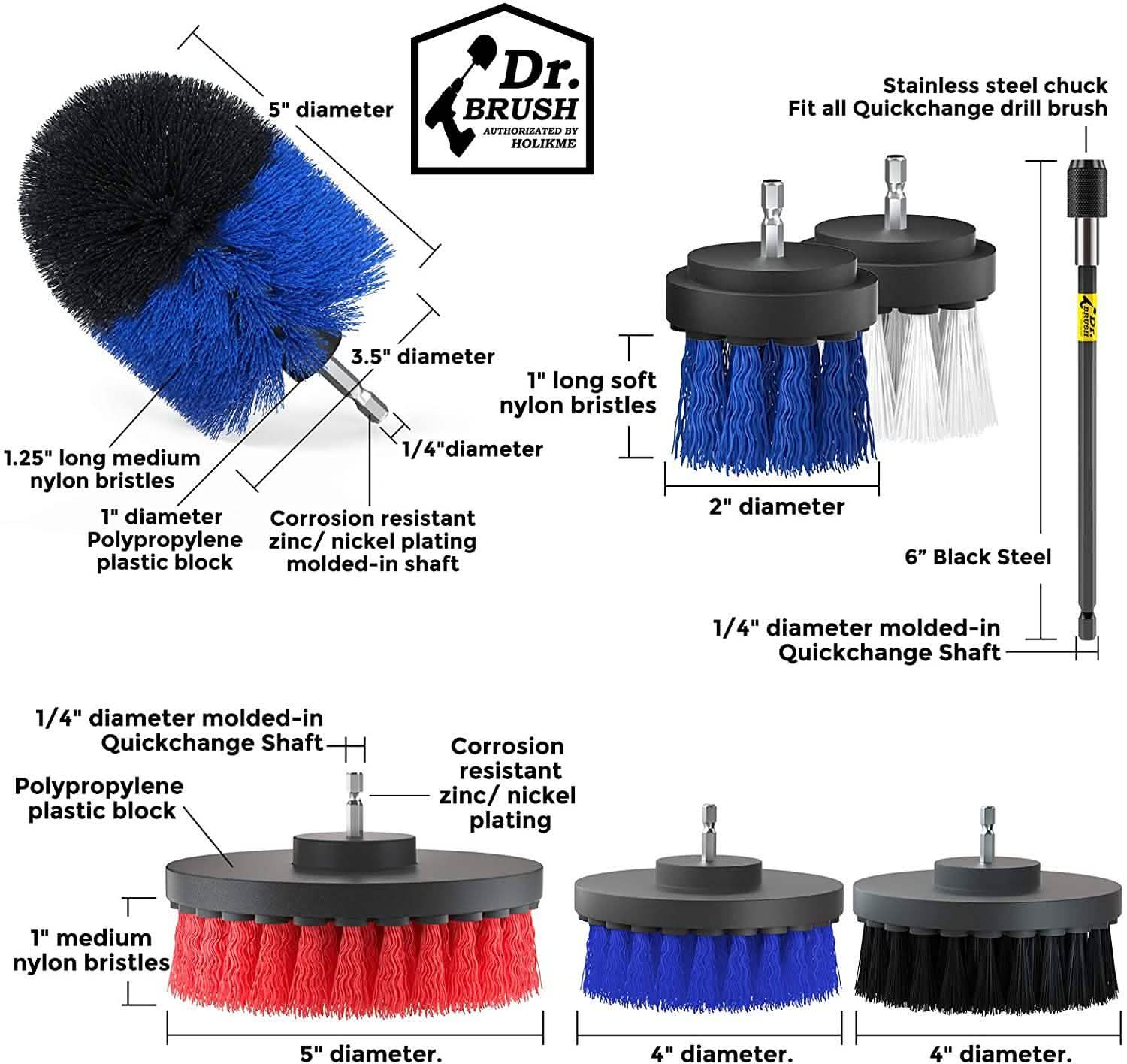 20-Pack: Holikme Drill Brush Attachments Set by DailySale