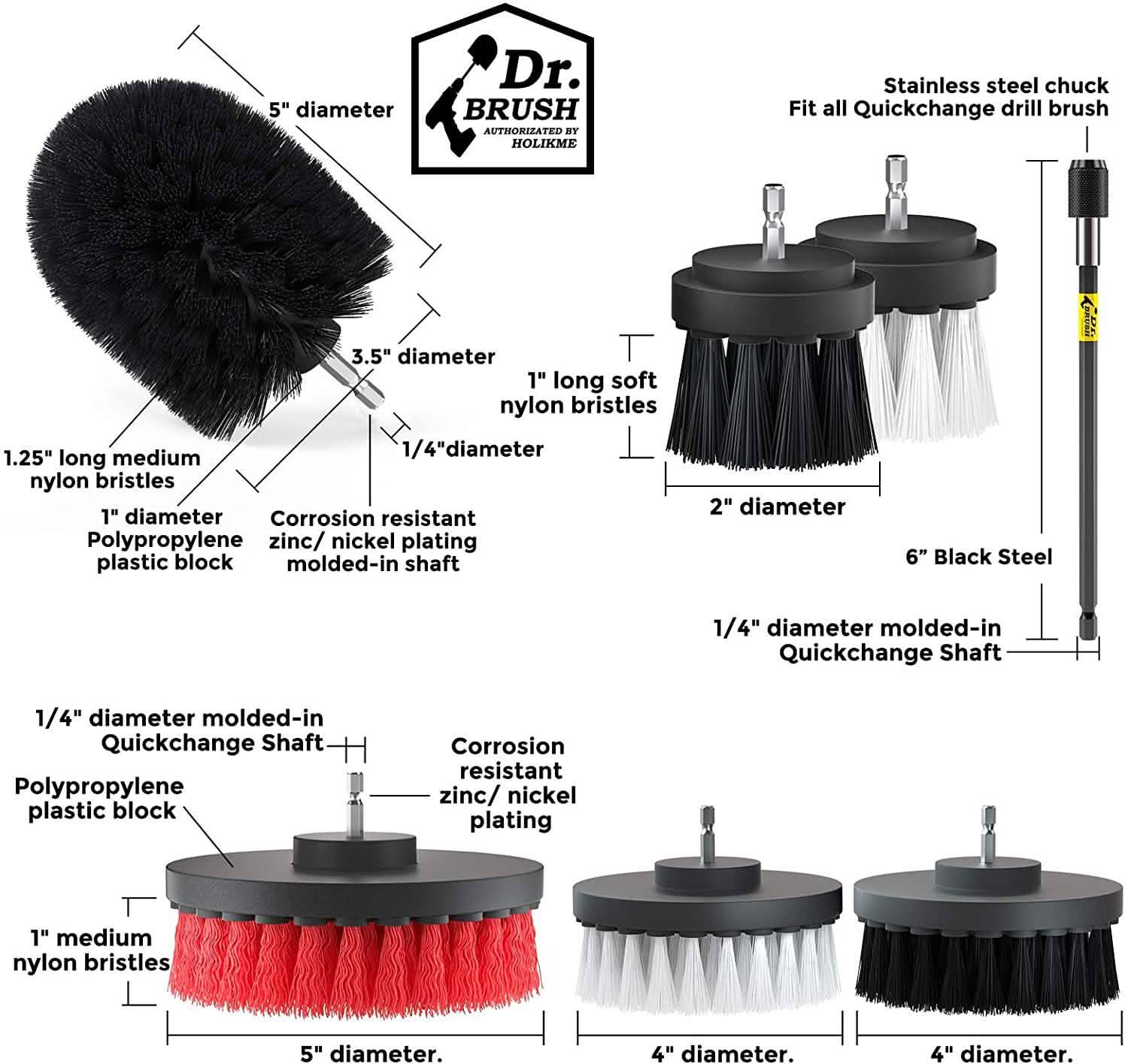 20-Pack: Holikme Drill Brush Attachments Set by DailySale