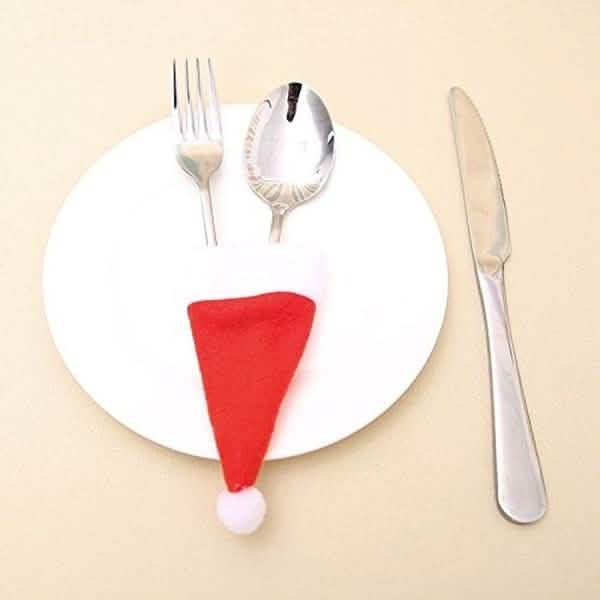 20-Piece: Christmas Santa Hat Silverware Storage Bag by DailySale