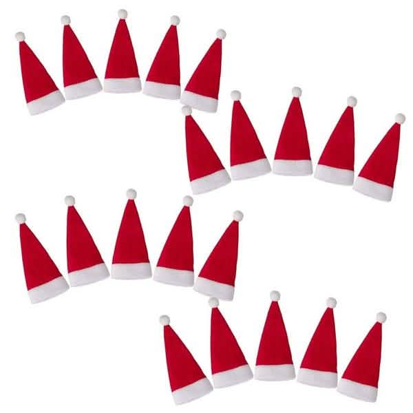 20-Piece: Christmas Santa Hat Silverware Storage Bag by DailySale