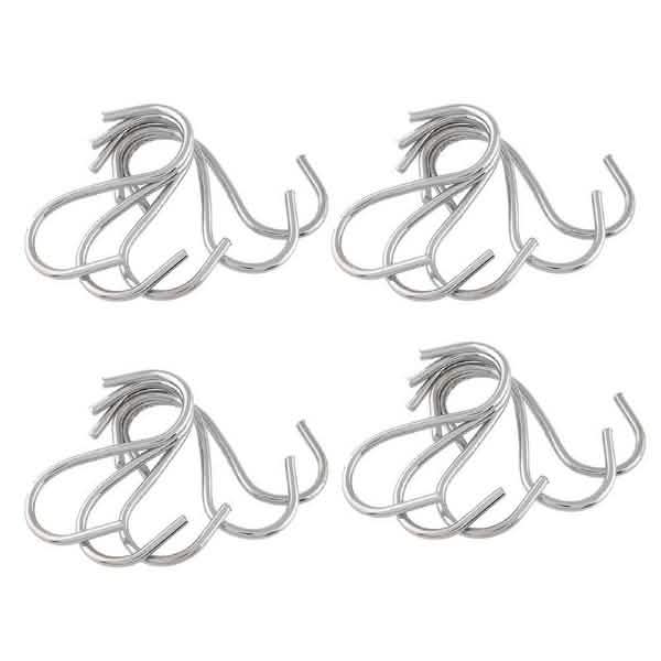 20-Piece: Household Holder Kitchen Stainless Steel S Shaped Hooks by DailySale
