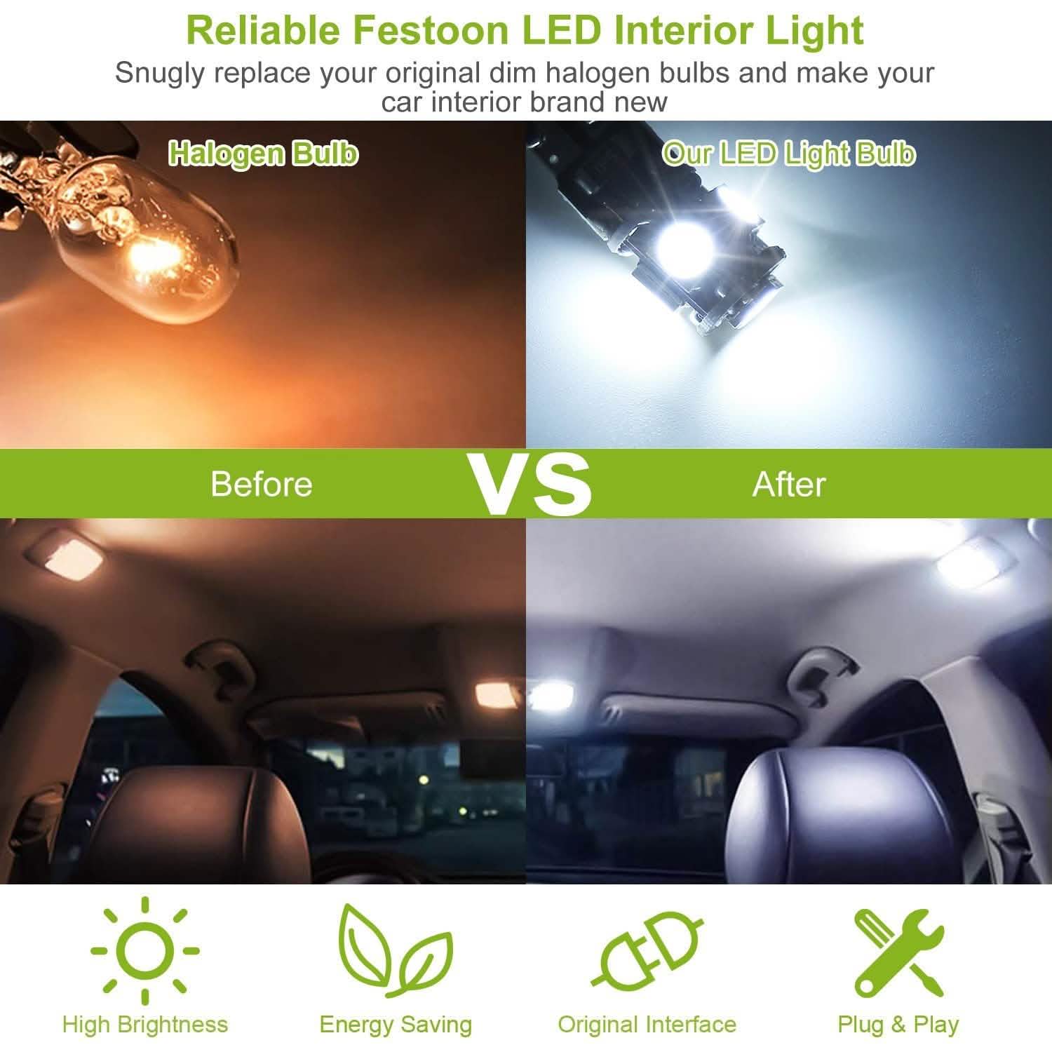 20-Piece: T10 SMD5050 LED Light Bulbs by DailySale