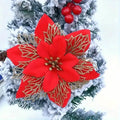 20-Pieces: Artificial Poinsettia Flowers Christmas Ornament by DailySale