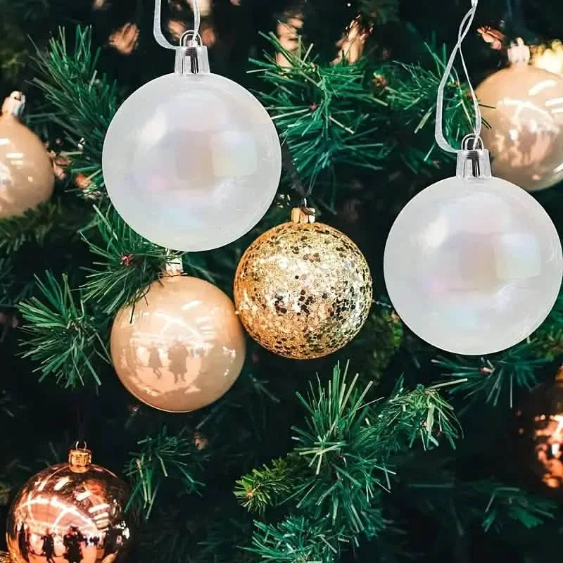 20-Pieces: Clear Iridescent Plastic Ornaments Balls for Crafts by DailySale