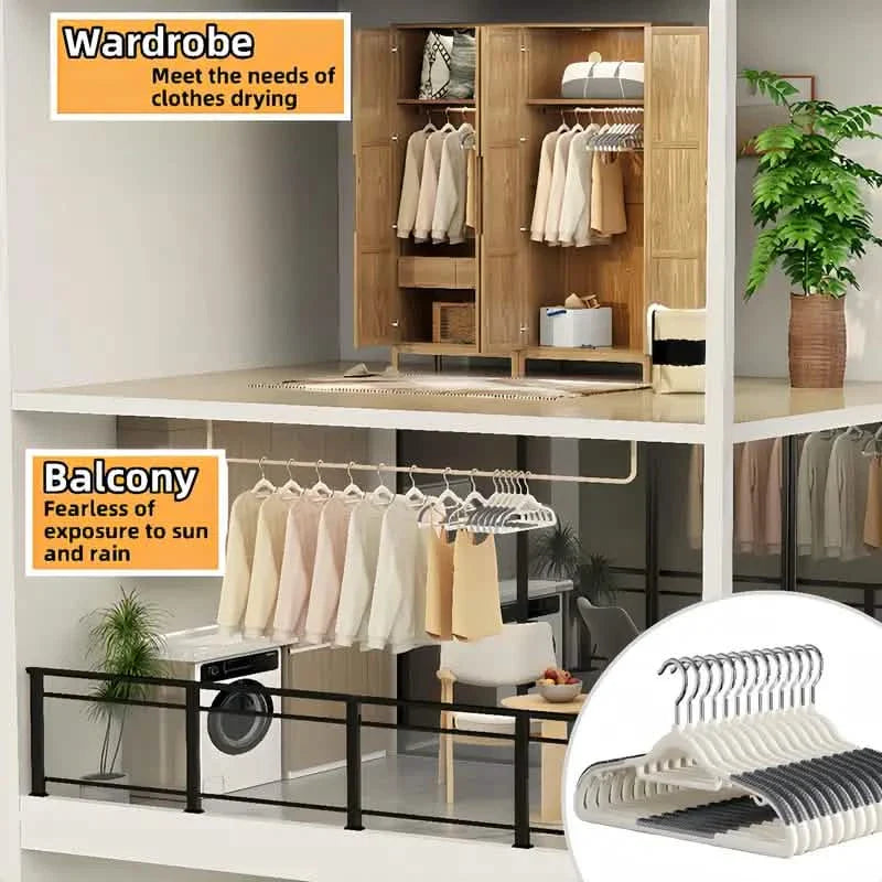 20-Pieces: Slip Traceless Clothes Racks, Sturdy Heavy Duty Coat Durable Hangers by DailySale