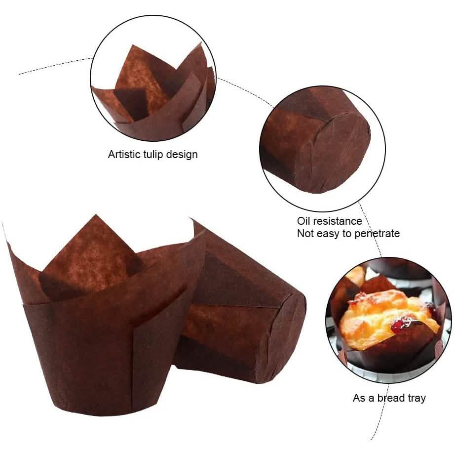 200-Piece:Tulip Cupcake Baking Cups by DailySale
