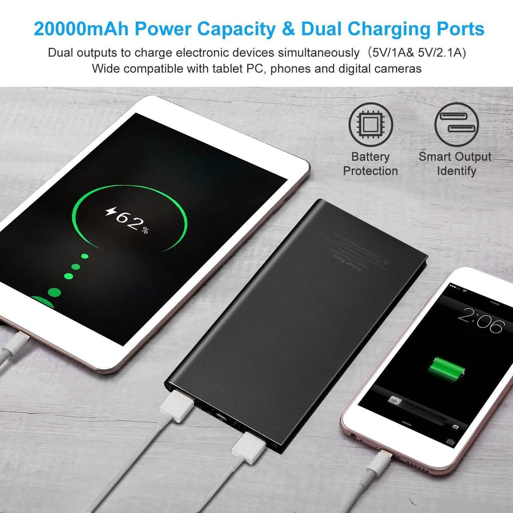 20000mAh Power Bank Ultra Thin External Battery Pack by DailySale