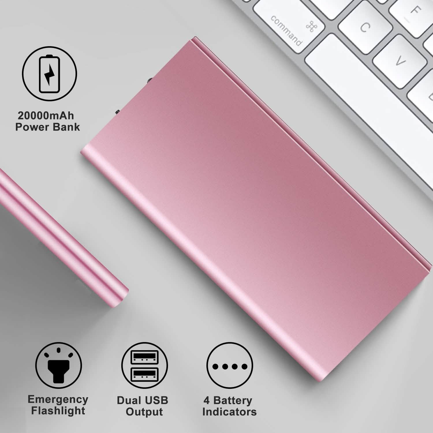 20000mAh Power Bank Ultra Thin External Battery Pack by DailySale