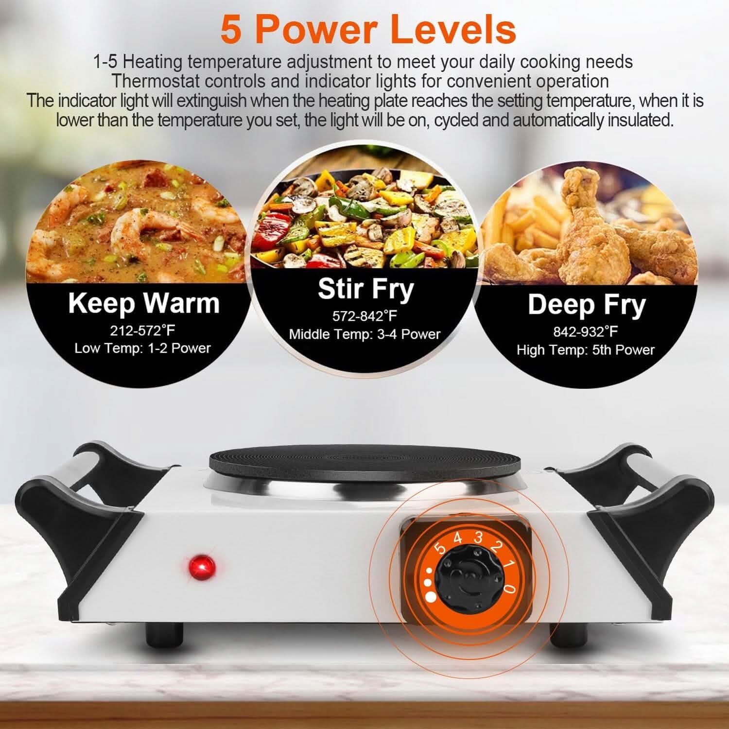 2000W Electric Burner Portable Coil Heating Hot Plate Stove Countertop by DailySale