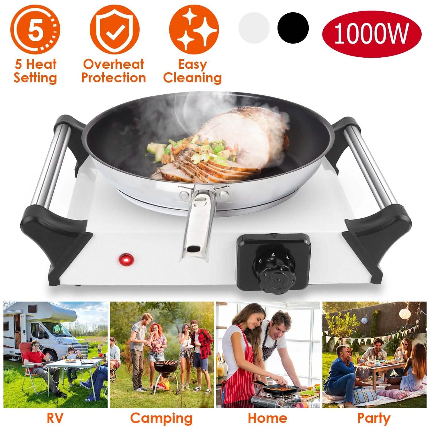 2000W Electric Burner Portable Coil Heating Hot Plate Stove Countertop by DailySale