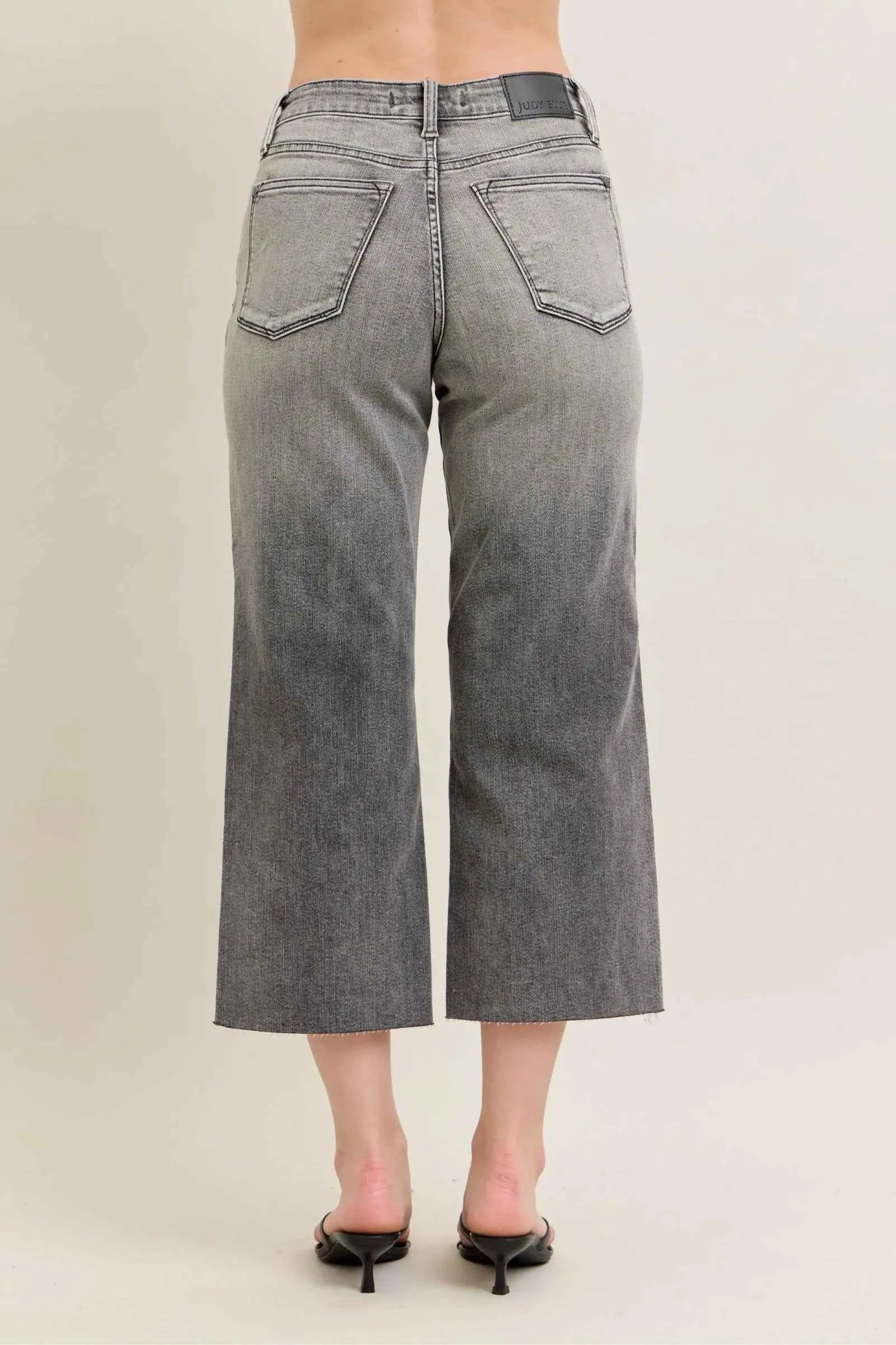 Judy Blue Full Size Wide Leg Capris Jeans Plus Size