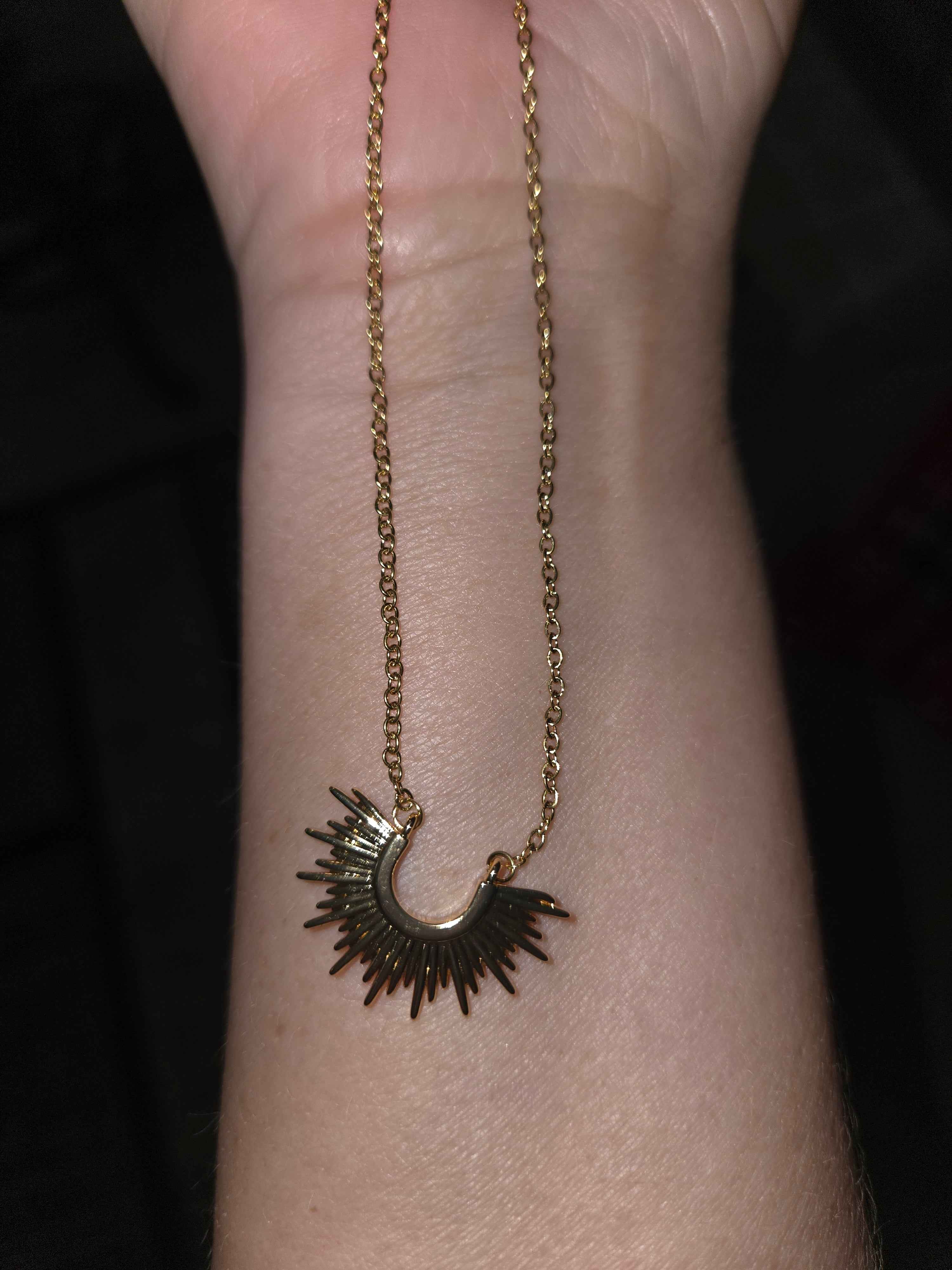 Gold Radiance Sunburst Necklace
