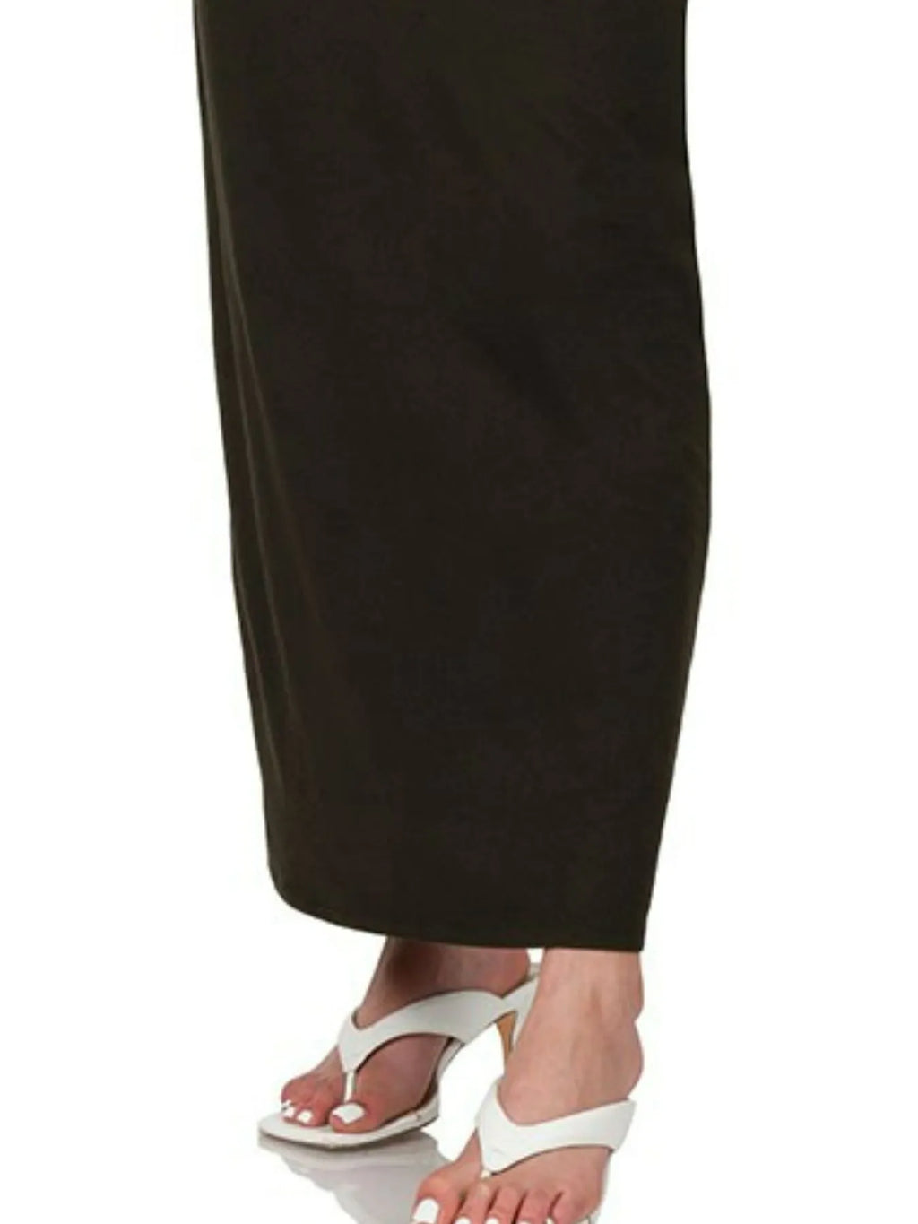 Zenana Brushed Dty Thin Strap Racerback V-Neck Maxi Dress by Selvanelle