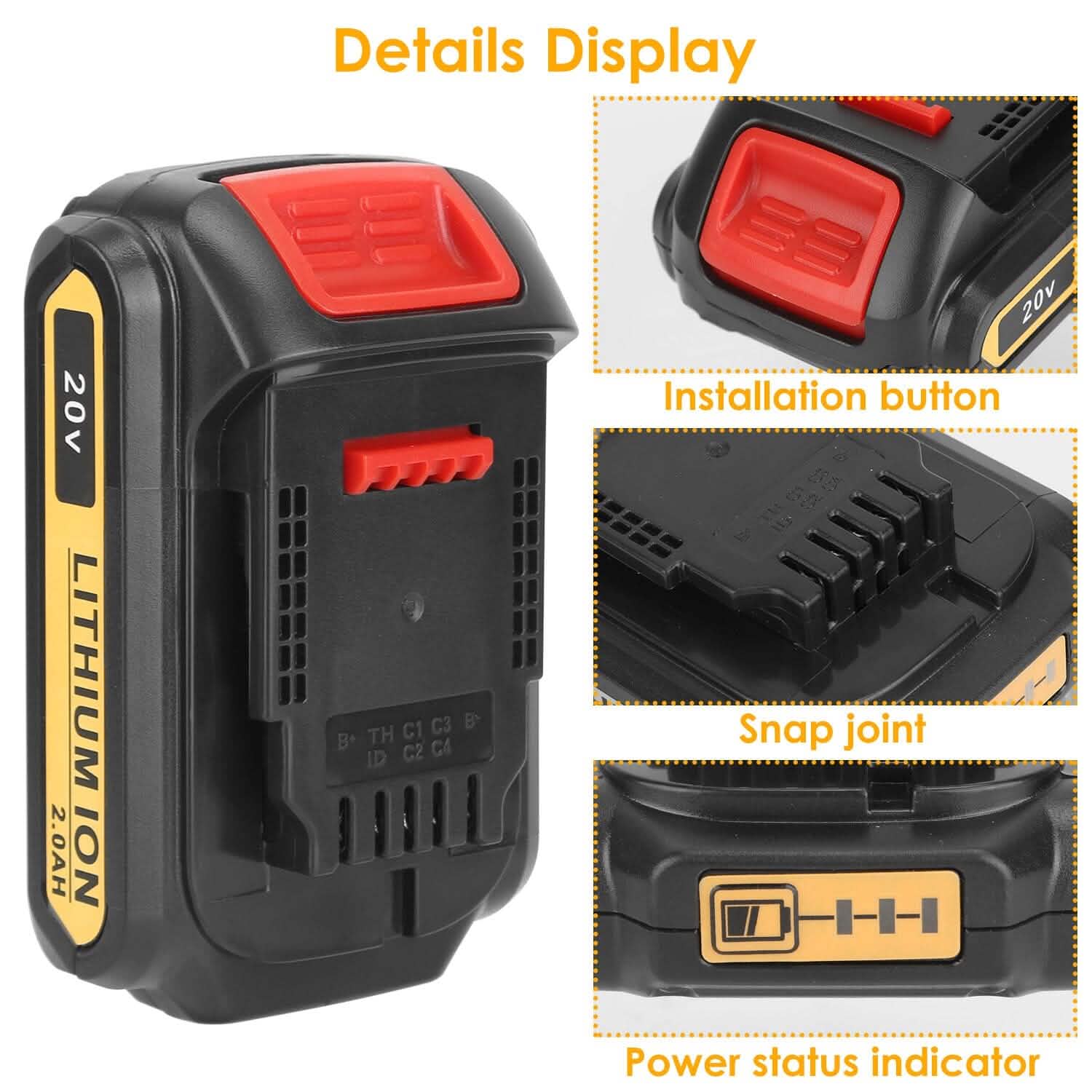 20V Replacement Battery Fit for Dewalt DCB by DailySale