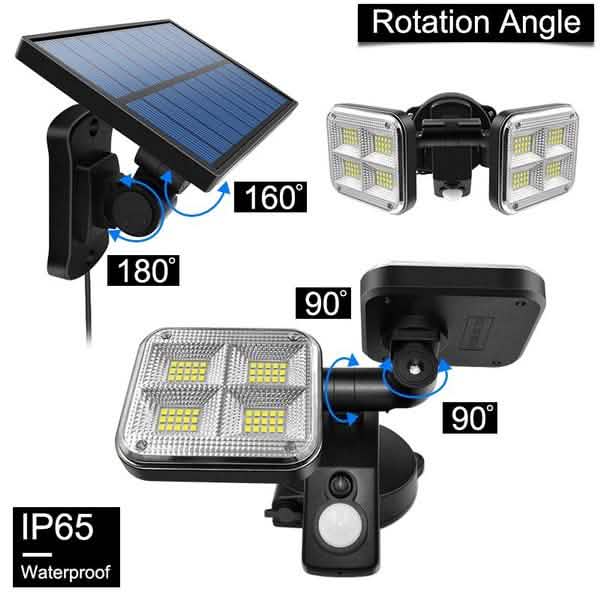 20W Super Bright Solar Lights 120 LED IP65 Waterproof by DailySale