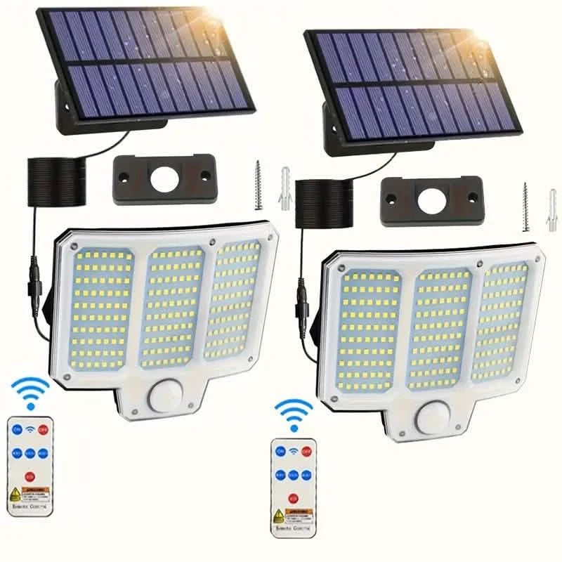 210LED Super Bright Motion Sensor Solar Strong Power LED Garden Wall Lamp by DailySale