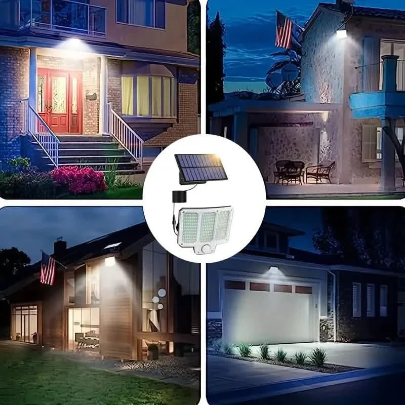 210LED Super Bright Motion Sensor Solar Strong Power LED Garden Wall Lamp by DailySale