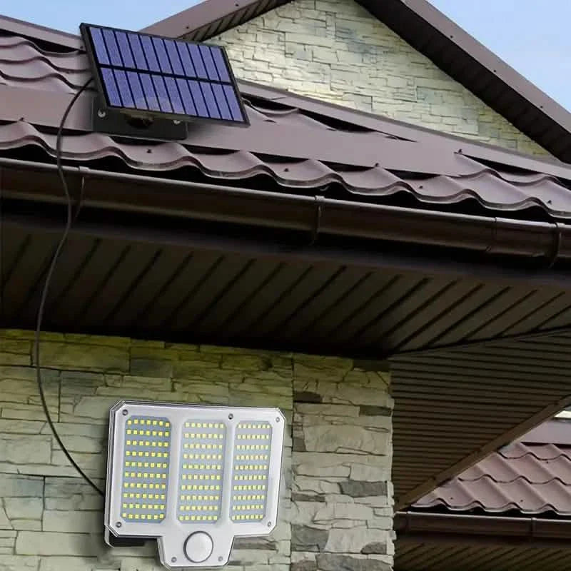 210LED Super Bright Motion Sensor Solar Strong Power LED Garden Wall Lamp by DailySale
