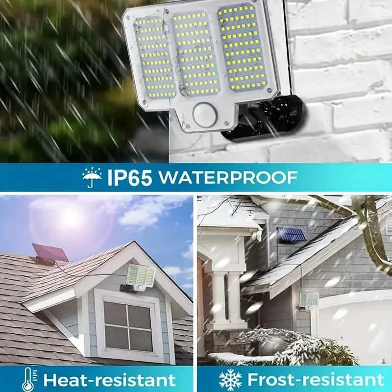 210LED Super Bright Motion Sensor Solar Strong Power LED Garden Wall Lamp by DailySale