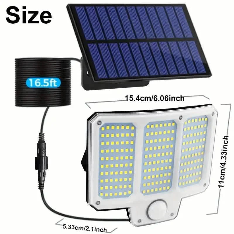 210LED Super Bright Motion Sensor Solar Strong Power LED Garden Wall Lamp by DailySale