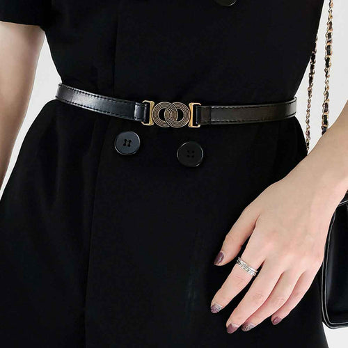 Alloy Buckle PU Belt by Wild and Free Boutique