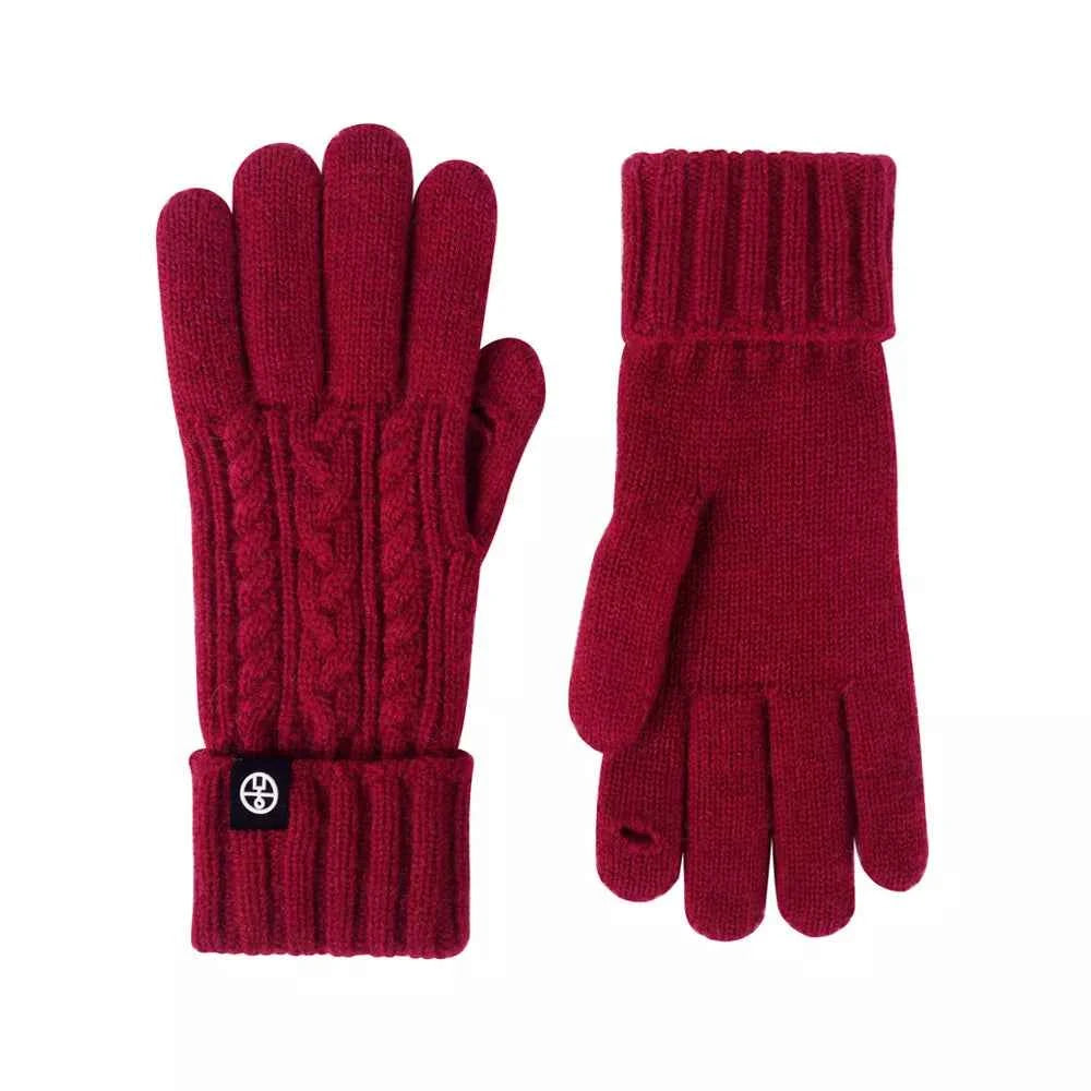 Cable Knit Touchscreen Gloves