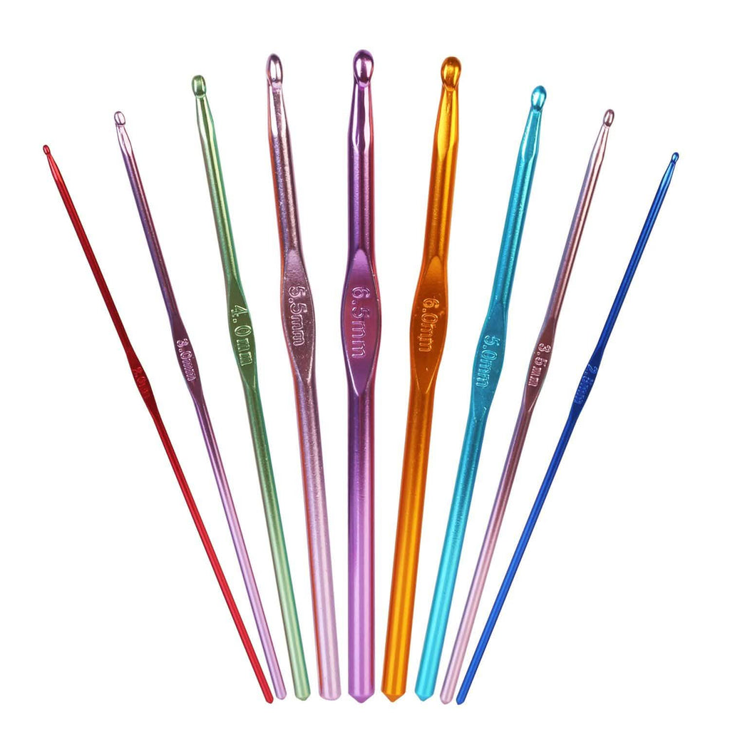 22-Piece: Aluminum Multi-Color Crochet Hook Needles by DailySale