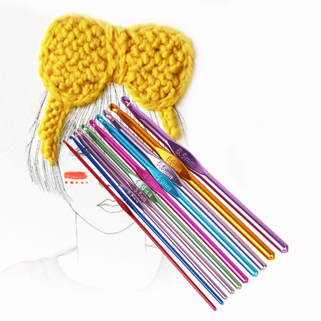 22-Piece: Aluminum Multi-Color Crochet Hook Needles by DailySale