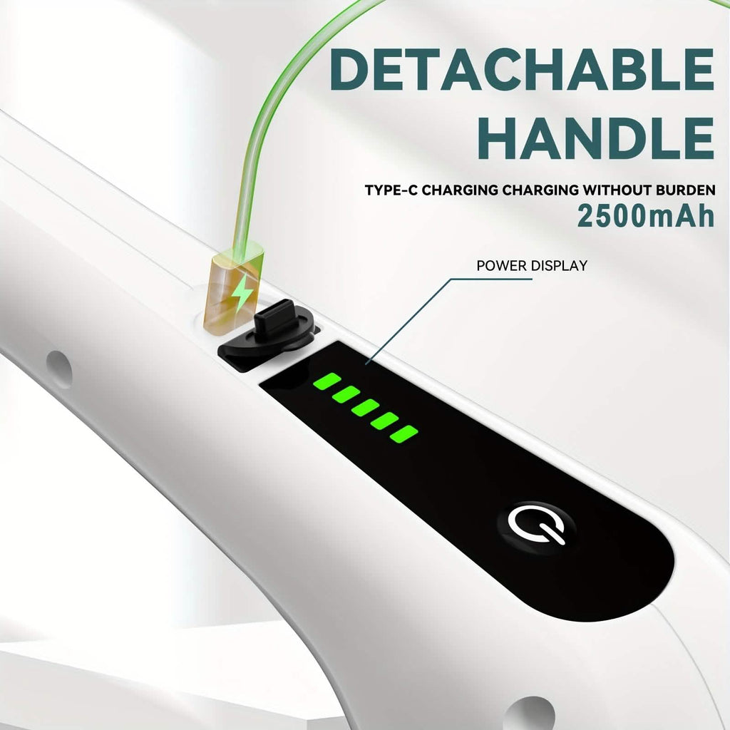 Electric Rotary Scrubber with Replaceable 8 Brush Heads and Adjustable Extension Handle by DailySale