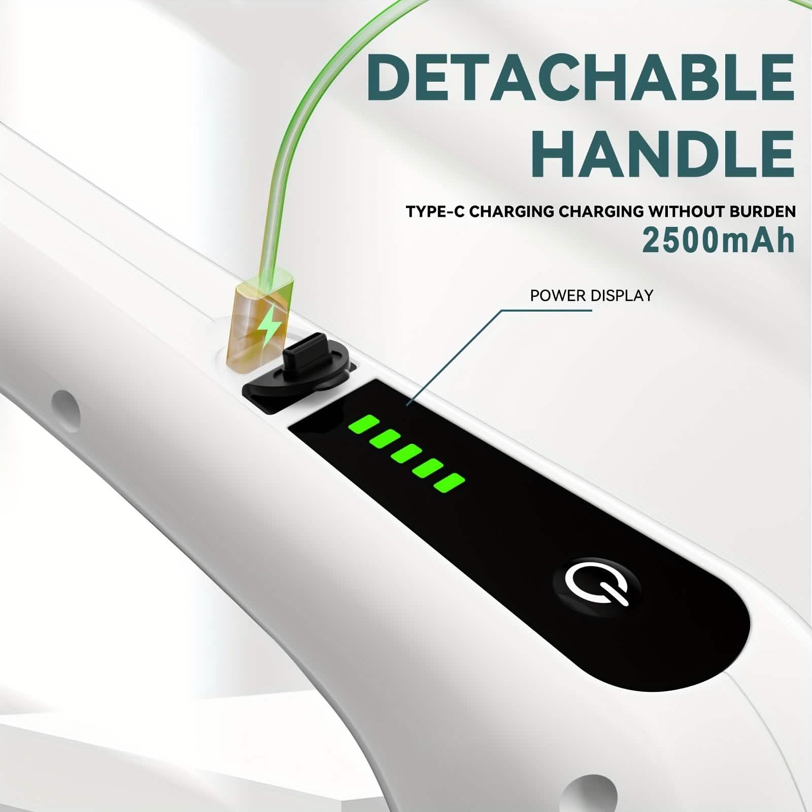 Electric Rotary Scrubber with Replaceable 8 Brush Heads and Adjustable Extension Handle by DailySale