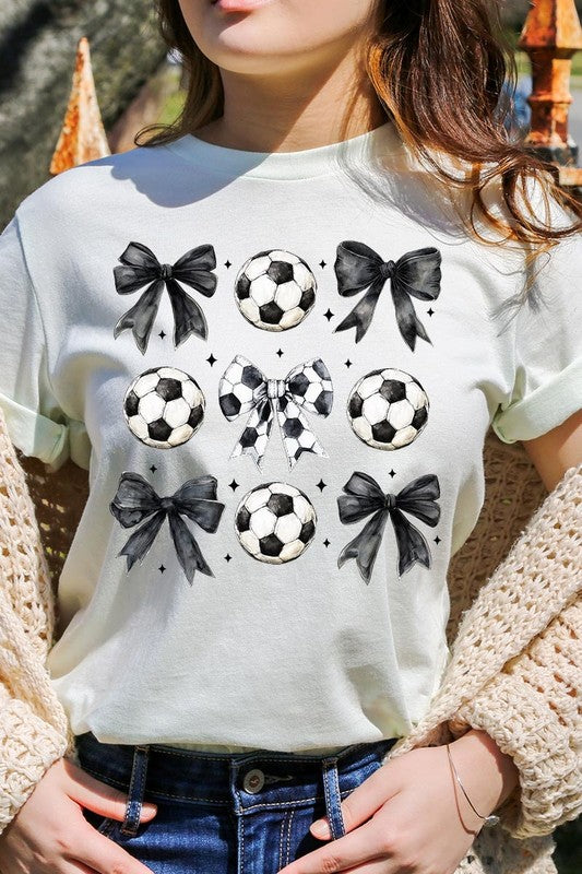 Retro Soccer Bow Graphic Tee